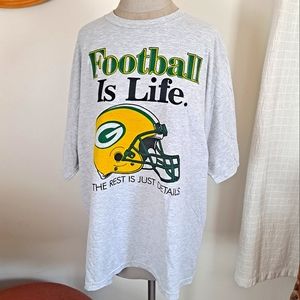 VINTAGE Green Bay Packers NFL Football is Life Shirt by Jerzees